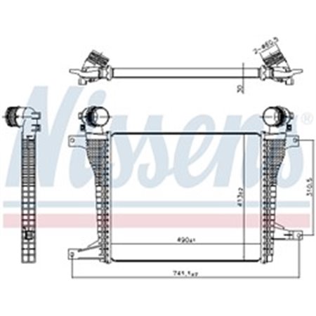 961124 Charge Air Cooler NISSENS