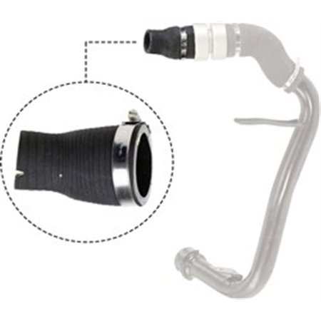 GAT09-0588 Intercooler hose L (diameter 31/49mm, length 90mm, black) fits: C