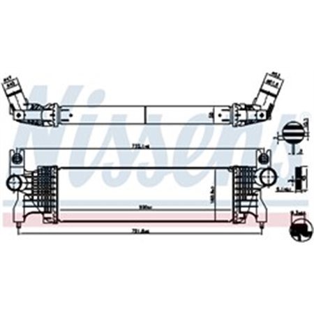 961556 Charge Air Cooler NISSENS