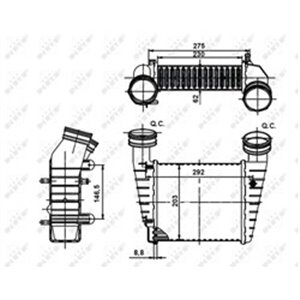 NRF 30138A Vahejahuti sobib: SKODA SUPERB I VW PASSAT B5, PASSAT B5.5 1.9D/