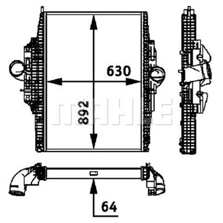 CI 116 000P Kompressoriõhu radiaator MAHLE