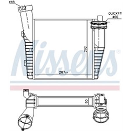 96688 Kompressoriõhu radiaator NISSENS