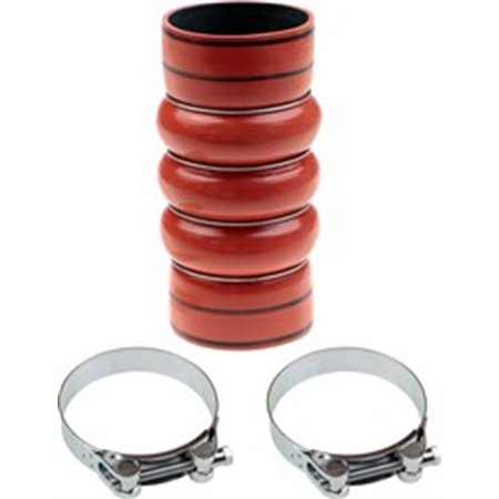 GAT09-1043 Intercooler hose (exhaust side, 89mm/89mmx197mm, red) fits: IVECO