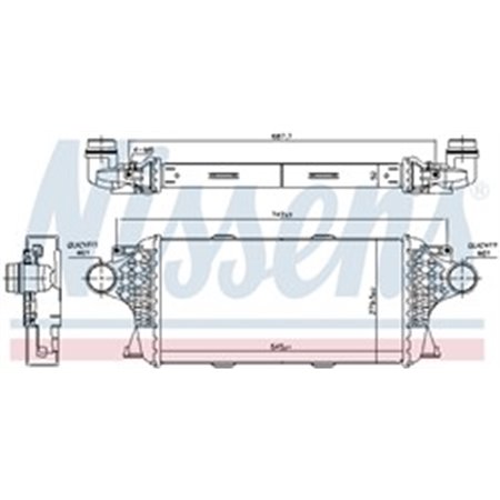 961458 Charge Air Cooler NISSENS