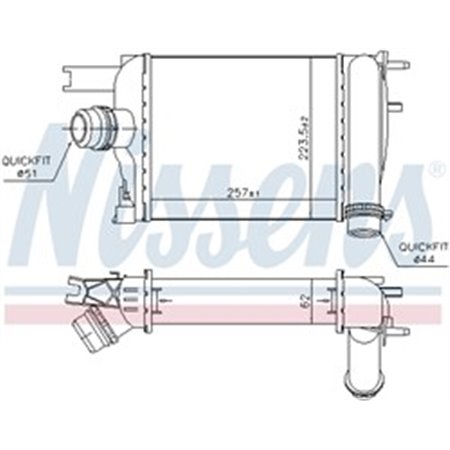 NIS 96529 Intercooler passar: DACIA DOKKER, DOKKER EXPRESS/MINIVAN, DUSTER, D