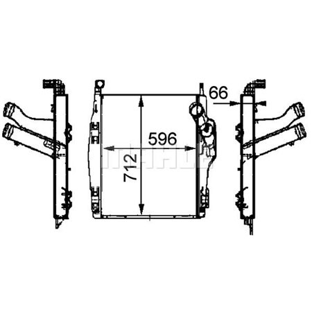 CI 104 000P Интеркулер MAHLE