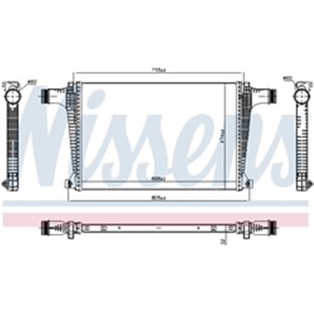 NISSENS 961470 - Intercooler passar: AUDI Q7 VW TOUAREG 2.0/3.0D/3.0DH 01.15-