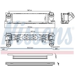 NIS 96552 Intercooler fits: BMW 1 (F20), 1 (F21), 2 (F22, F87), 2 (F23), 3 