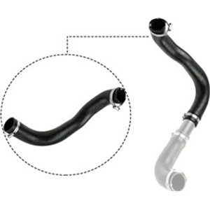 GAT09-0621 Intercooler hose (diameter 44,5/51mm, length 510mm, black) fits: 