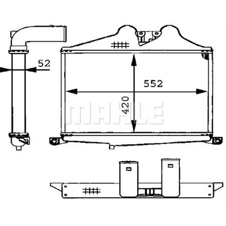 CI 89 000P Радиатор охлаждения воздуха MAHLE 