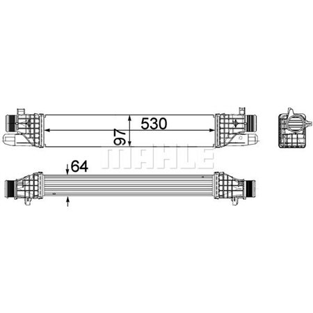 CI 257 000P Kompressoriõhu radiaator MAHLE