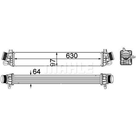 MAHLE CI 259 000P - Intercooler fits: ALFA ROMEO GIULIETTA 1.4/2.0D 04.10-12.20