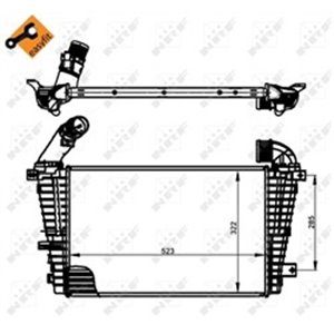 NRF 30302 Intercooler (with easy fit elements) fits: OPEL ASTRA H, ASTRA H 