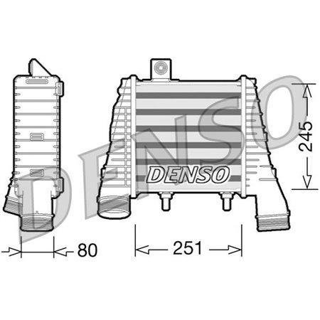 DENSO DIT02008 - Intercooler (left side) fits: AUDI A8 D4 4.2D 11.09-01.18