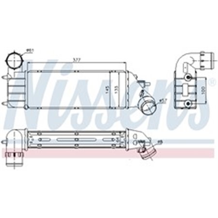 NIS 96766 Sisselaskeõhu jahuti CITROEN C8 FIAT ULYSSE LANCIA PHEDRA PEUG