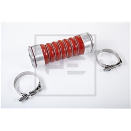140.432-00 Intercooler hose (70mm/79mmx220mm, red) fits: VOLVO B10, B12, B6,