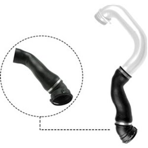 GAT09-0185 Intercooler hose (diameter 54,5/60mm, length 235mm, black) fits: 