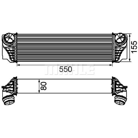 CI 184 000P Charge Air Cooler MAHLE