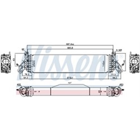 961545 Kompressoriõhu radiaator NISSENS