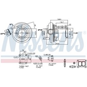 NIS 93301 Turbocharger (with fitting kit) fits: SCANIA 4, P,G,R,T DC11.01 D