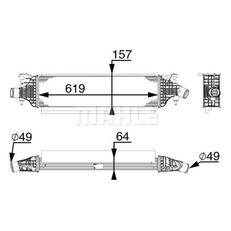 CI 213 000P Kompressoriõhu radiaator MAHLE