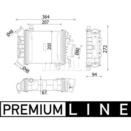 CI 547 000P Ladda Luftkylare MAHLE