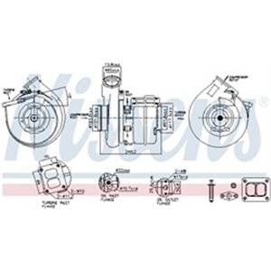 NIS 93338 Turbocharger (with fitting kit) fits: SCANIA 4, P,G,R,T DC12.01 D