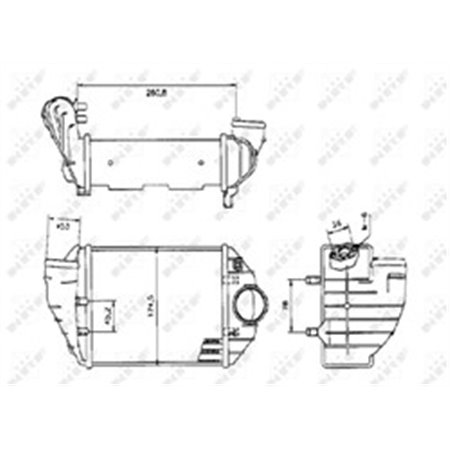 NRF 30133 - Intercooler fits: AUDI A4 B5 SKODA SUPERB I VW PASSAT B5, PASSAT B5.5 2.5D 09.97-05.05