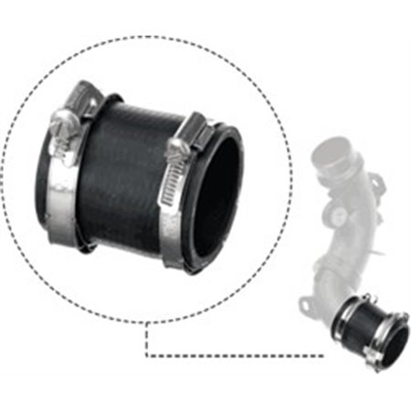 GAT09-1395 Intercooler hose (diameter 50,5mm, length 70mm, black) fits: CITR