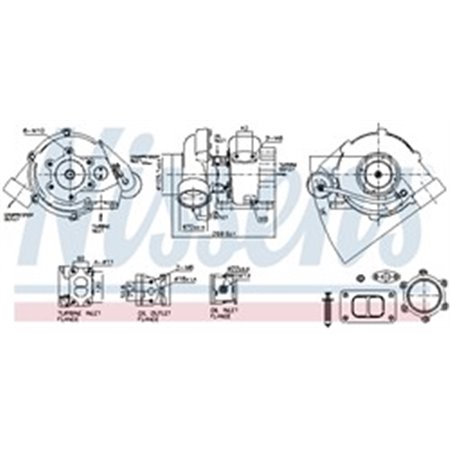 NISSENS 93336 - Turbocharger (with fitting kit) fits: MERCEDES ACTROS MP2 / MP3 OM541.923-OM541.995 04.03-