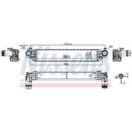 961558 Kompressoriõhu radiaator NISSENS