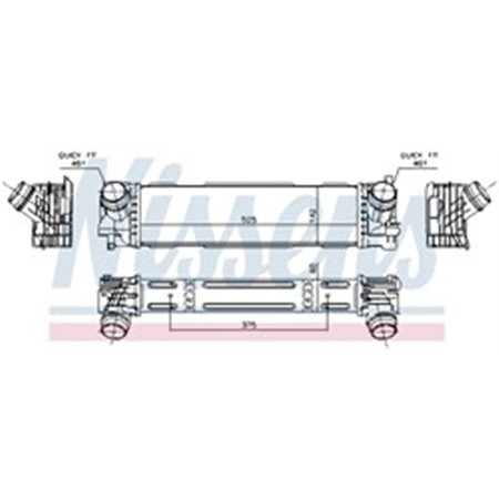 961596 Kompressoriõhu radiaator NISSENS