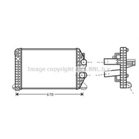 ME4166 AVA Intercooler passar: MERCEDES ATEGO, ATEGO 2 OM900.911 OM924.935 01.