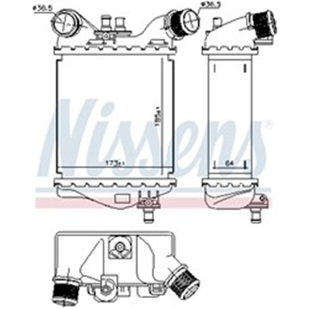 96168 Charge Air Cooler NISSENS