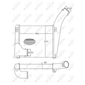 NRF 30551 Sisselaskeõhu jahuti MERCEDES O 405 OM427.905 OM447.999 12.84 