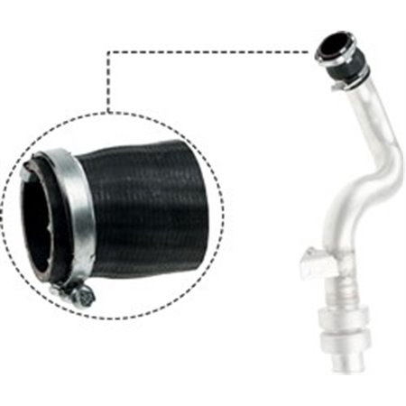 GAT09-0578 Intercooler hose (diameter 44,5/50mm, length 70mm, black) fits: L
