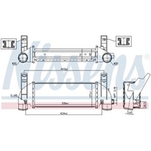 NIS 96219 Intercooler fits: FORD TOURNEO CONNECT, TRANSIT CONNECT 1.8D 06.0