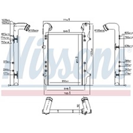 96975 Charge Air Cooler NISSENS