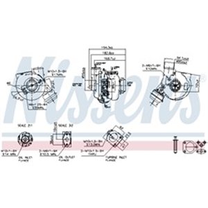 NIS 93249 Turbocharger (New, with gasket set) fits: BMW 3 (E46), X5 (E53) 3