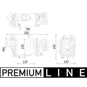 CI 616 000P Intercooler fits: BMW 5 (G30, F90), 7 (G11, G12) 4.4 09.15 06.19