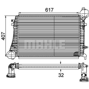 CI 167 000P Intercooler fits: AUDI A3; SEAT ALTEA, ALTEA XL, LEON, TOLEDO III