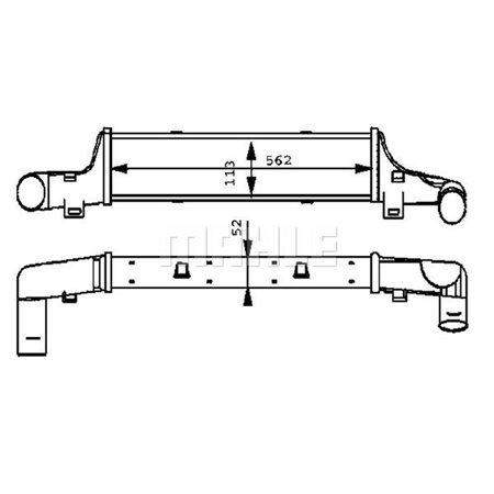 MAHLE CI 54 000P - Intercooler passar: MERCEDES E T-MODEL (S210), E (W210) 3.0D 12.96-07.99