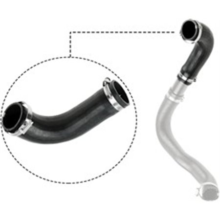 GAT09-0620 Intercooler hose (diameter 50/52,5mm, length 280mm, black) fits: 