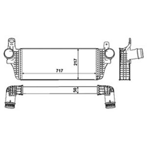 NRF 30466 Intercooler fits: VW CALIFORNIA T5 CAMPER, CALIFORNIA T6 CAMPER, 