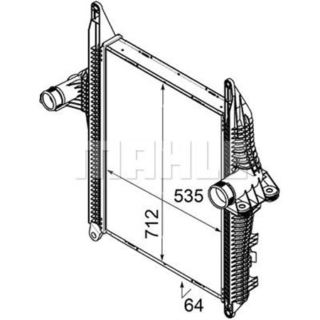 CI 178 000P Kompressoriõhu radiaator MAHLE