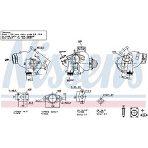 NIS 93281 Turbocharger (New, with gasket set) fits: CITROEN C8; FIAT ULYSSE