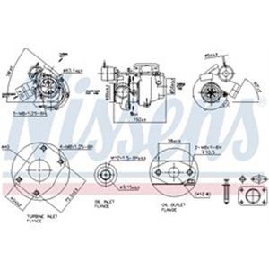NIS 93040 Turbocharger (New, with gasket set) fits: SAAB 9 3, 9 5 2.0 3.0 0