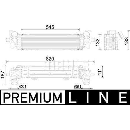 CI 626 000P Интеркулер MAHLE