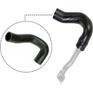 GAT09-0064 Intercooler hose (top, diameter 31,5/32,5mm, length 285mm, black)