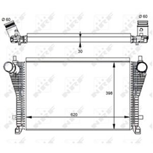 NRF 30291 Vahejahuti sobib: AUDI A3, Q2, Q3, TT SEAT ATECA, LEON, LEON SC,